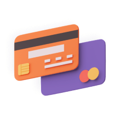 Ilutração de dois cartões de crédito
